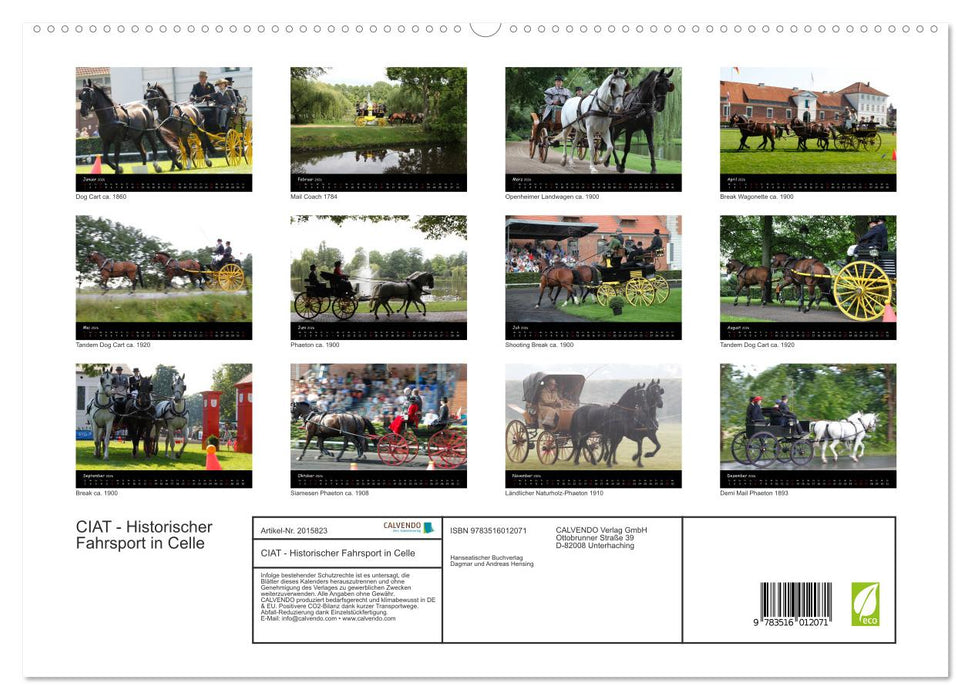 CIAT - Historischer Fahrsport in Celle (CALVENDO Premium Wandkalender 2026)