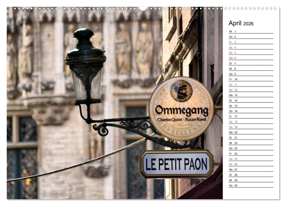 300mm - Brüssel (CALVENDO Wandkalender 2026)