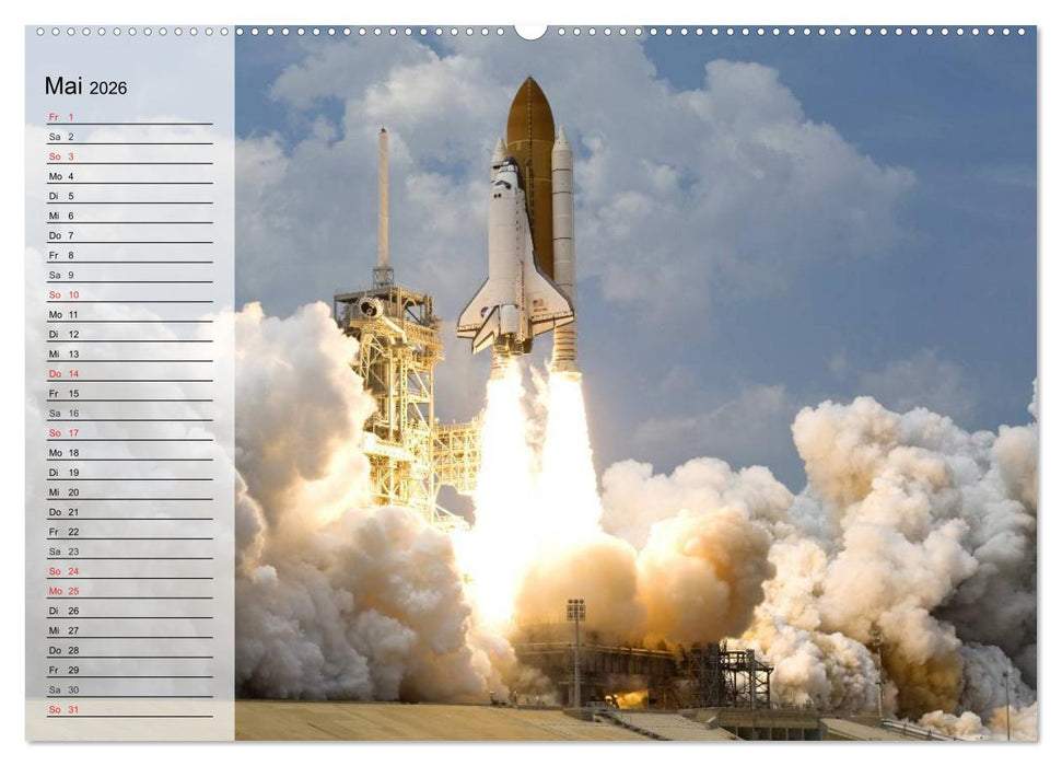 Missionen im Weltall (CALVENDO Wandkalender 2026)