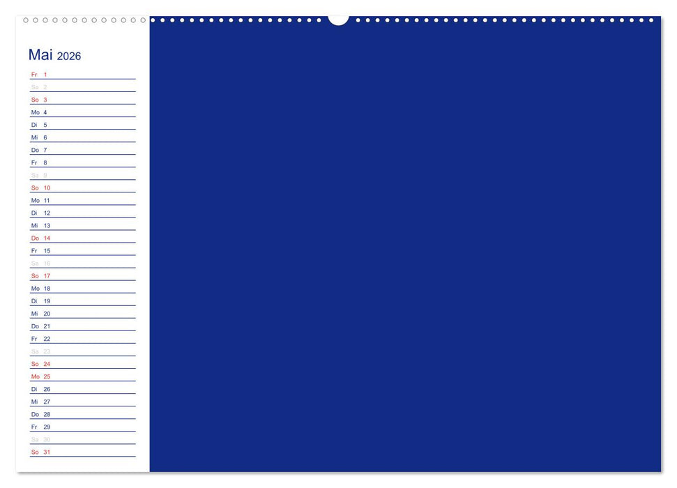 Farbiger Bastelkalender (CALVENDO Premium Wandkalender 2026)