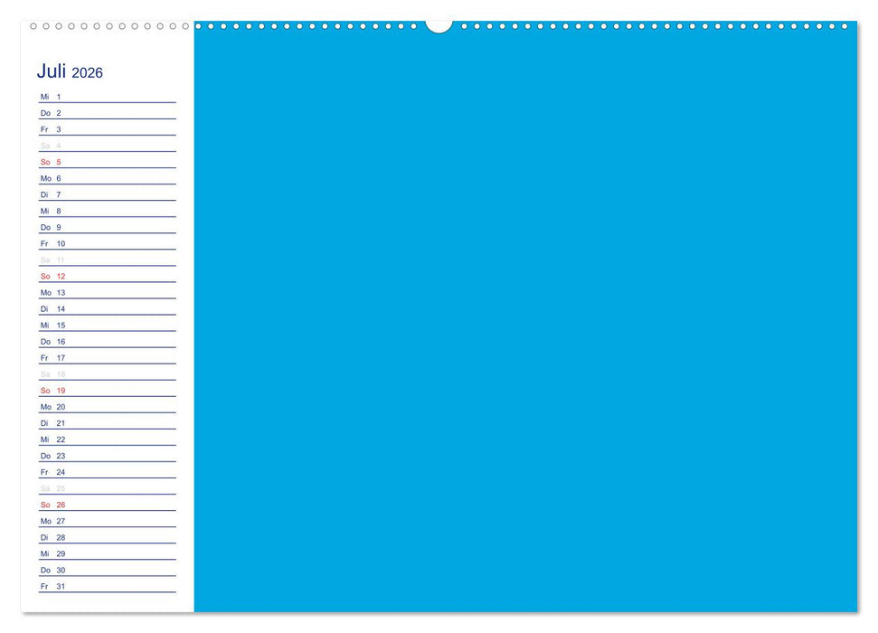 Farbiger Bastelkalender (CALVENDO Premium Wandkalender 2026)