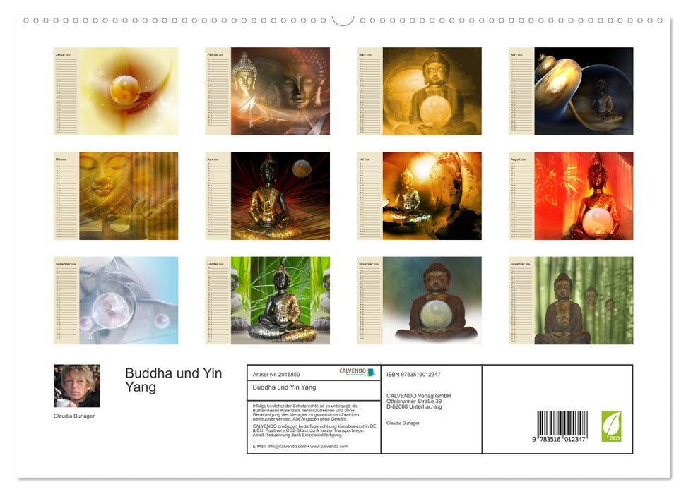 Buddha und Yin Yang (CALVENDO Premium Wandkalender 2026)