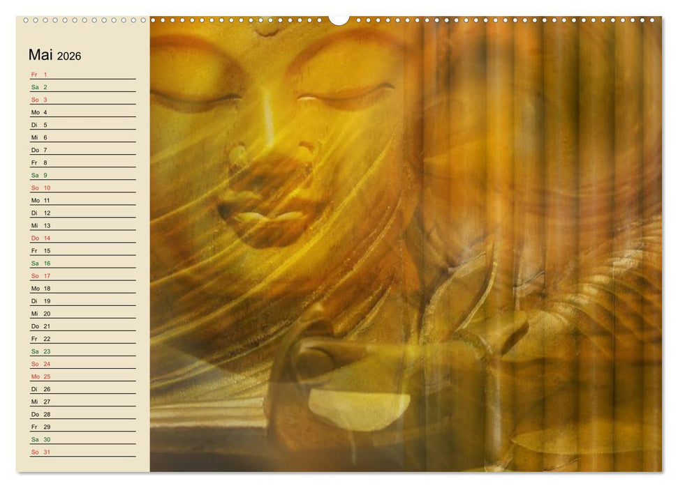 Buddha und Yin Yang (CALVENDO Premium Wandkalender 2026)