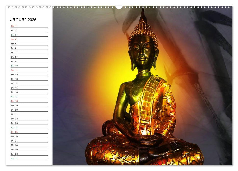 Buddha (CALVENDO Premium Wandkalender 2026)
