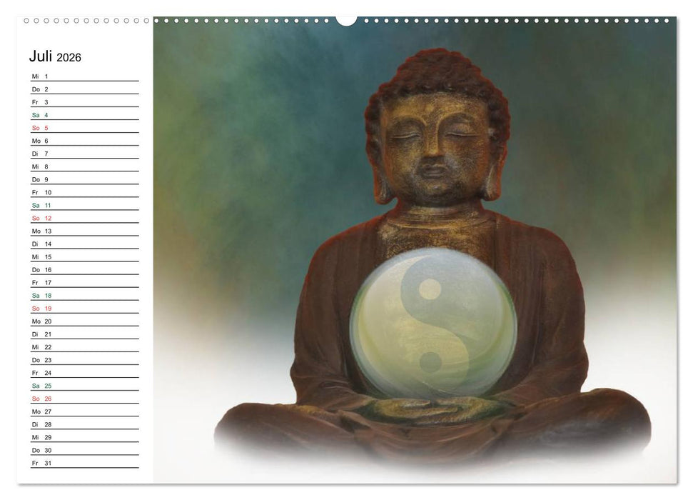 Buddha (CALVENDO Premium Wandkalender 2026)