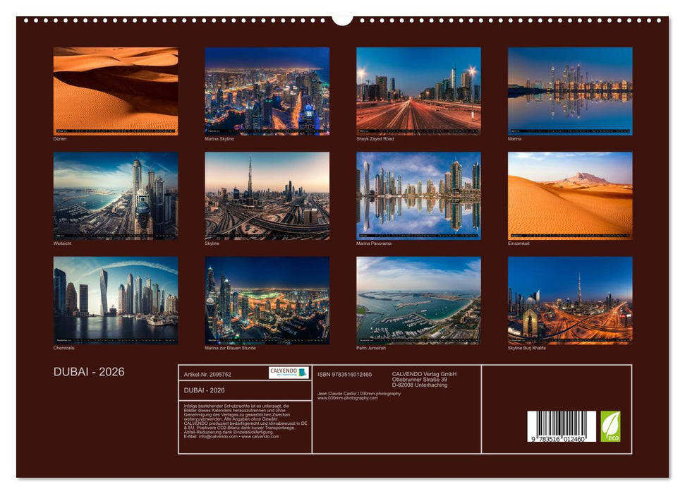 DUBAI - 2026 (CALVENDO Premium Wandkalender 2026)