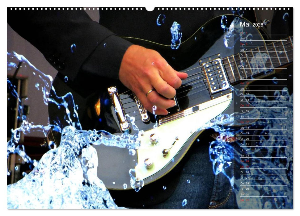 Rockgitarren Power (CALVENDO Wandkalender 2026)
