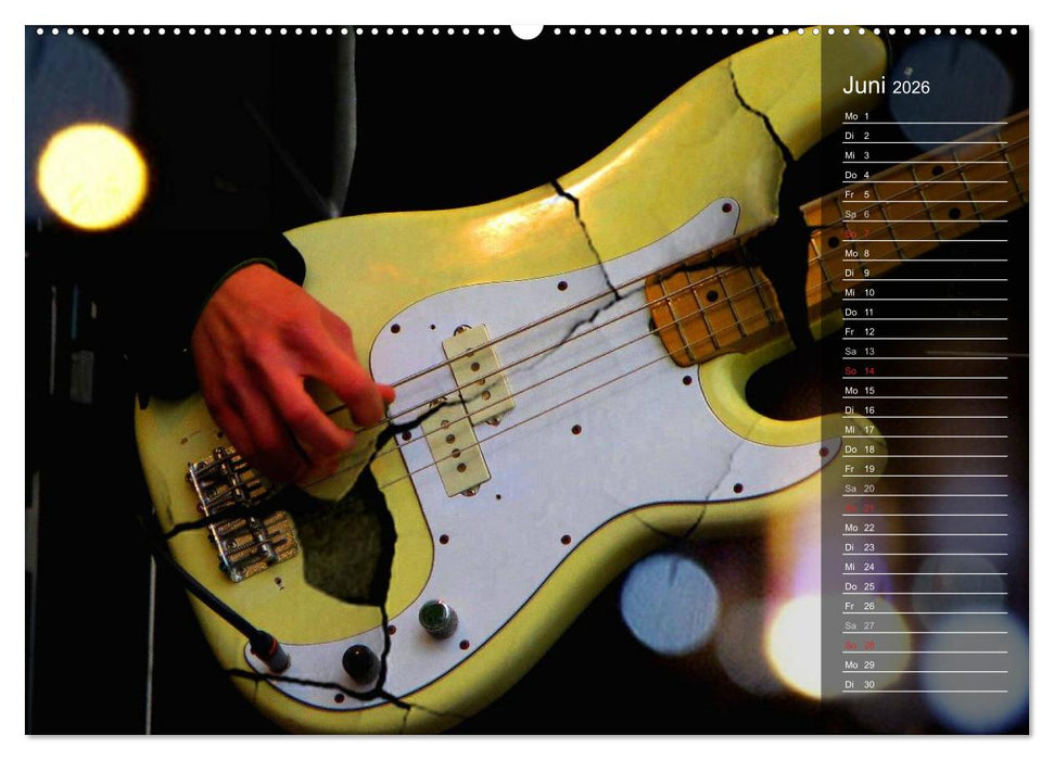 Rockgitarren Power (CALVENDO Wandkalender 2026)