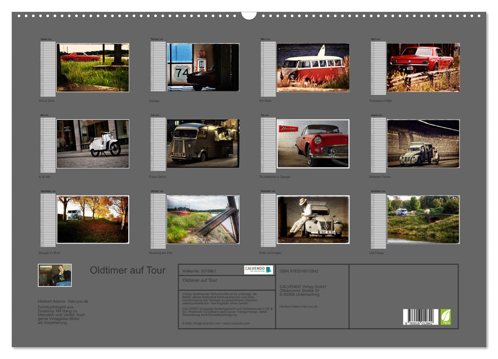 Oldtimer auf Tour (CALVENDO Wandkalender 2026)