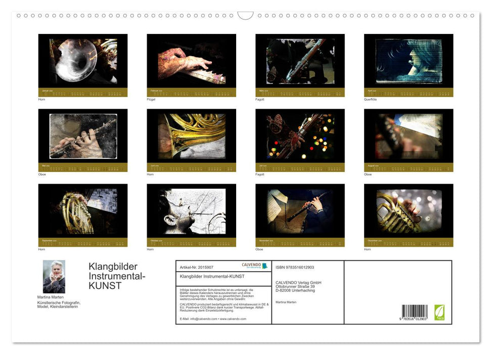 Klangbilder Instrumental-KUNST (CALVENDO Wandkalender 2026)