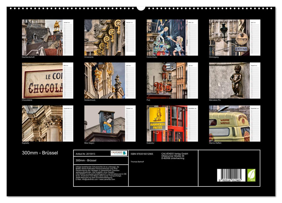 300mm - Brüssel (CALVENDO Premium Wandkalender 2026)