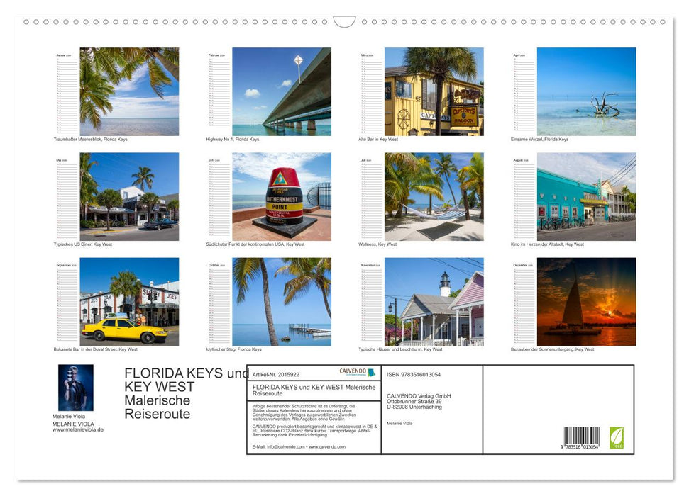 FLORIDA KEYS und KEY WEST Malerische Reiseroute (CALVENDO Wandkalender 2026)