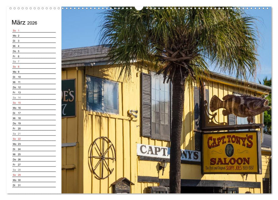 FLORIDA KEYS und KEY WEST Malerische Reiseroute (CALVENDO Wandkalender 2026)