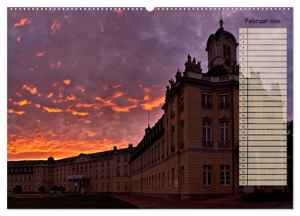 KARLSRUHE FÜR NACHTSCHWÄRMER (CALVENDO Premium Wandkalender 2026)