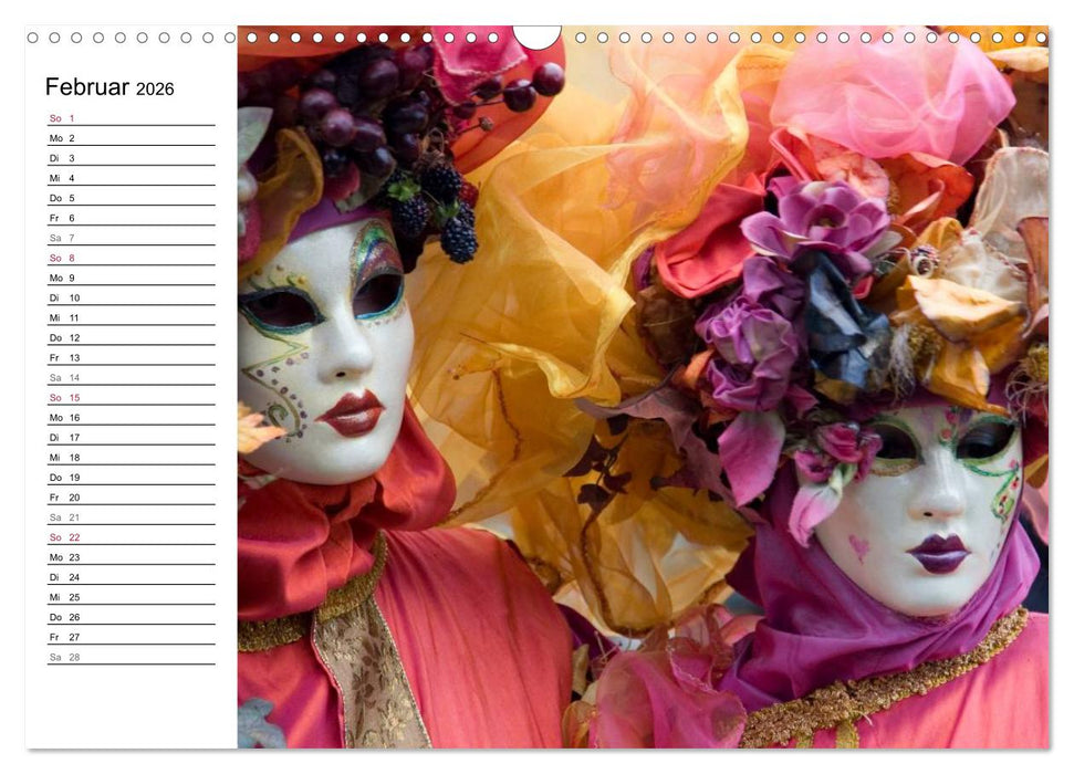 Carnevale di Venezia 2026 (CALVENDO Wandkalender 2026)