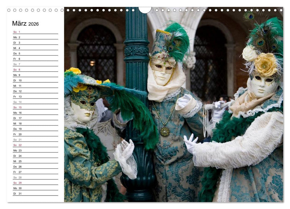 Carnevale di Venezia 2026 (CALVENDO Wandkalender 2026)