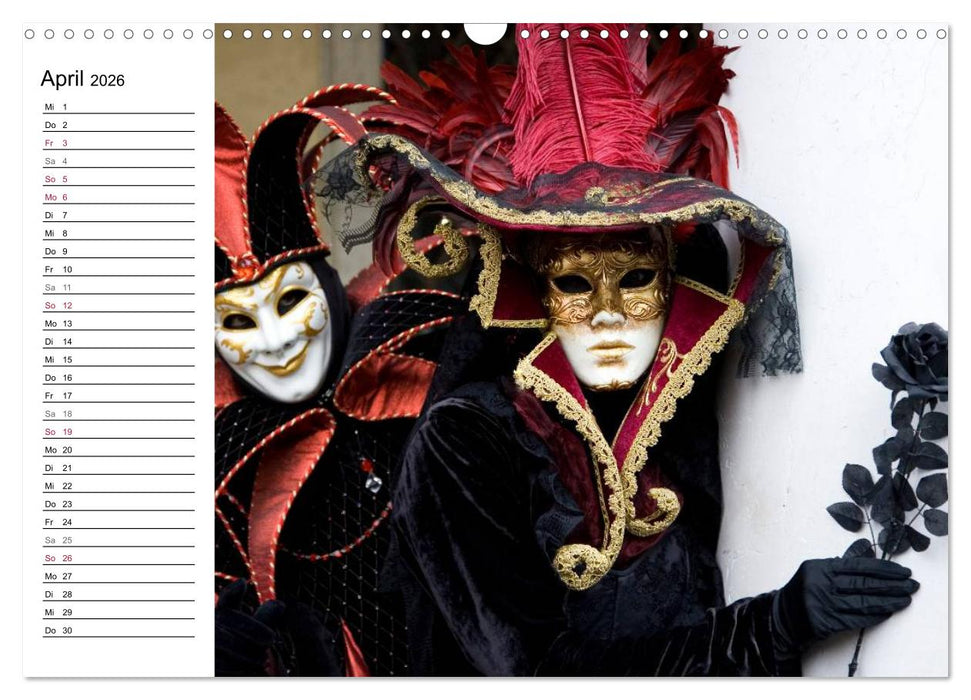Carnevale di Venezia 2026 (CALVENDO Wandkalender 2026)