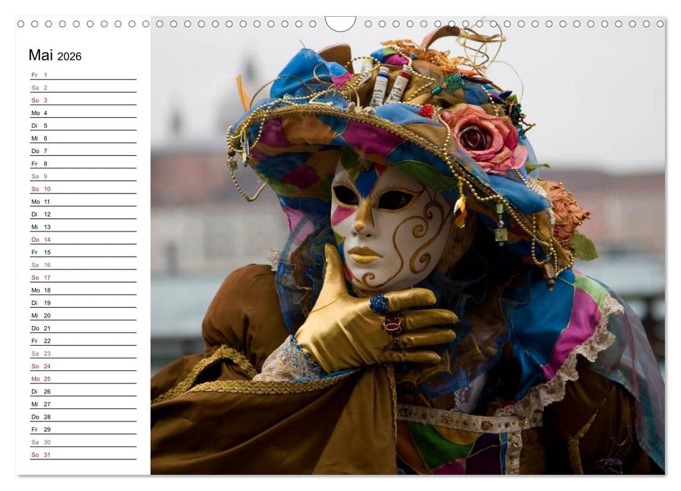 Carnevale di Venezia 2026 (CALVENDO Wandkalender 2026)