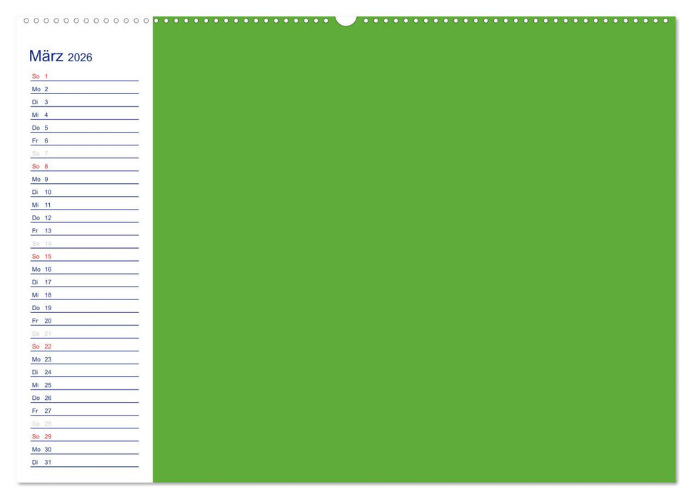 Farbiger Bastelkalender (CALVENDO Wandkalender 2026)