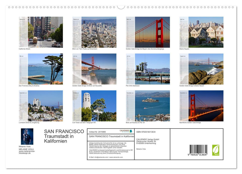 SAN FRANCISCO Traumstadt in Kalifornien (CALVENDO Premium Wandkalender 2026)
