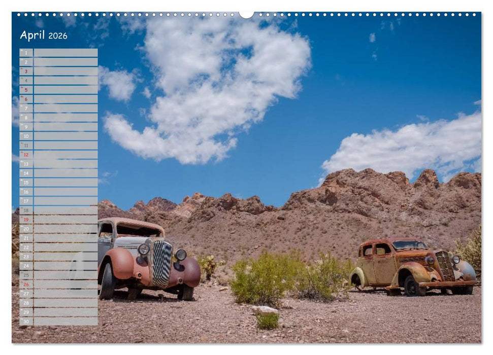 Vergessene Zeitzeugen entlang der Route 66 (CALVENDO Premium Wandkalender 2026)