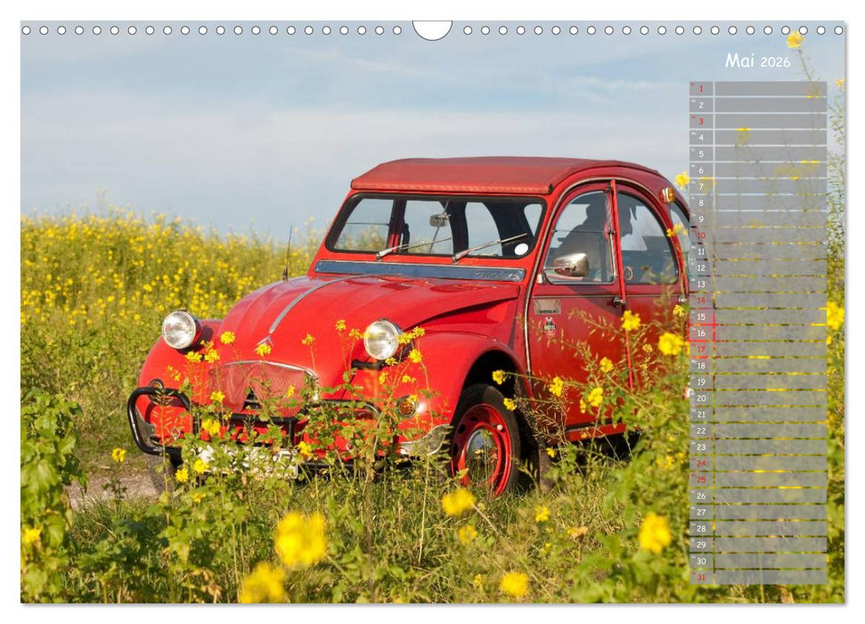 Kultautomobil Ente Citroën 2CV (CALVENDO Wandkalender 2026)