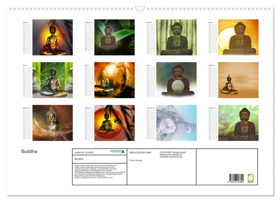 Buddha (CALVENDO Wandkalender 2026)