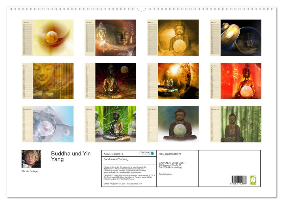 Buddha und Yin Yang (CALVENDO Wandkalender 2026)