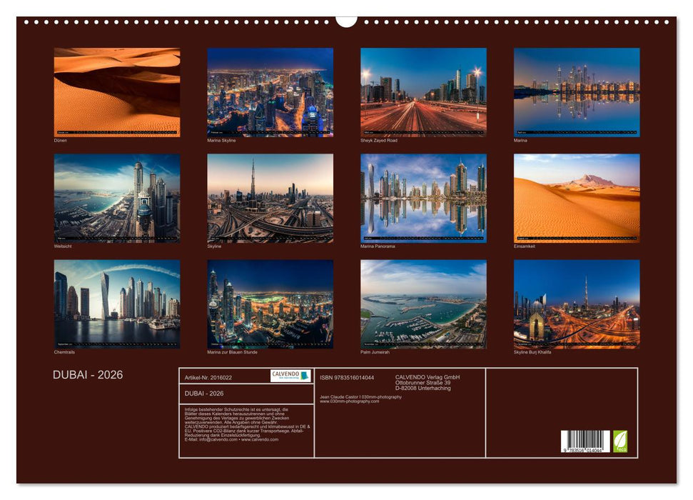 DUBAI - 2026 (CALVENDO Wandkalender 2026)