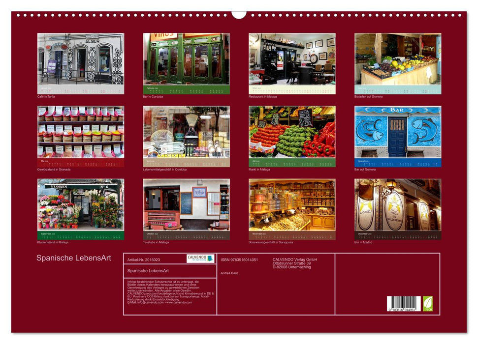 Spanische LebensArt (CALVENDO Wandkalender 2026)