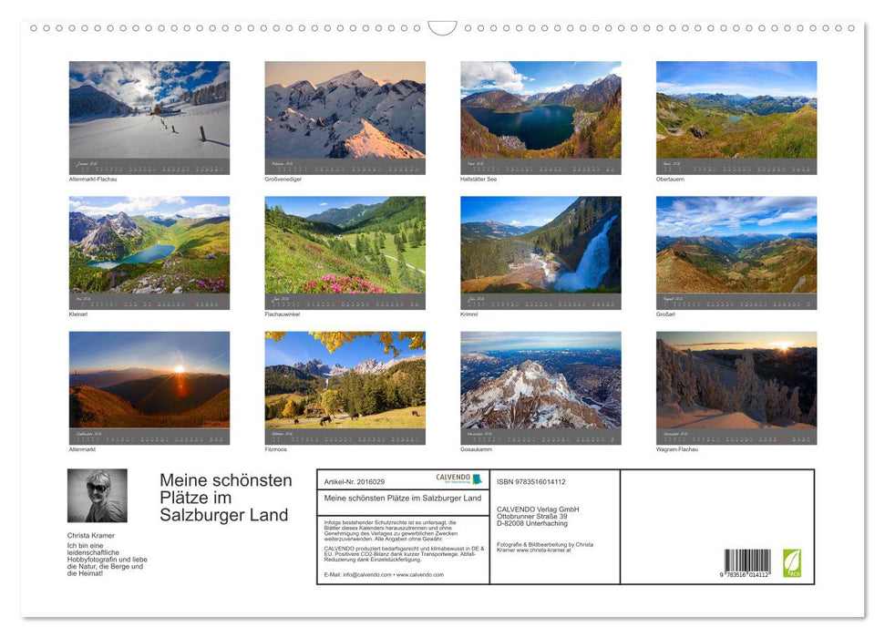 Meine schönsten Plätze im Salzburger Land (CALVENDO Wandkalender 2026)