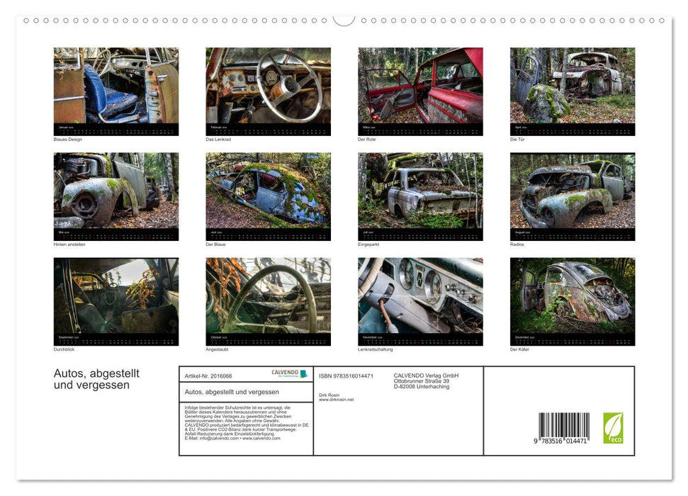 Autos, abgestellt und vergessen (CALVENDO Premium Wandkalender 2026)