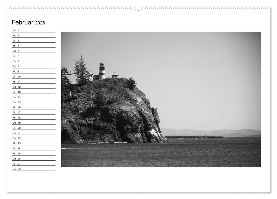 Leuchttürme der Westküste der USA (CALVENDO Wandkalender 2026)
