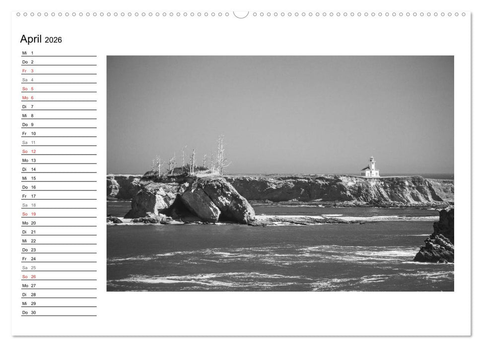 Leuchttürme der Westküste der USA (CALVENDO Wandkalender 2026)