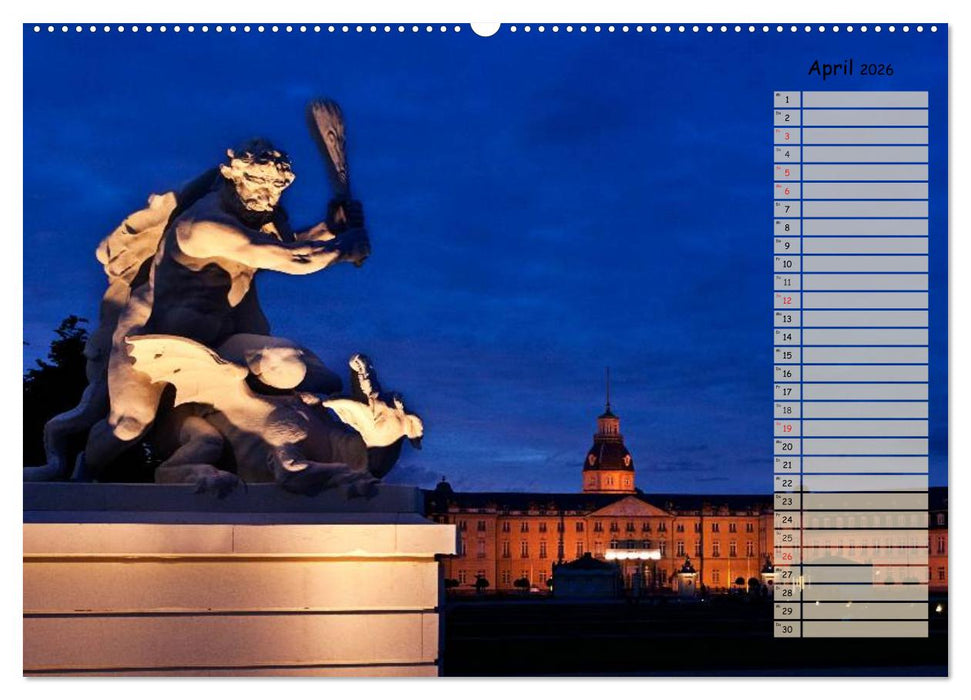 KARLSRUHE FÜR NACHTSCHWÄRMER (CALVENDO Wandkalender 2026)