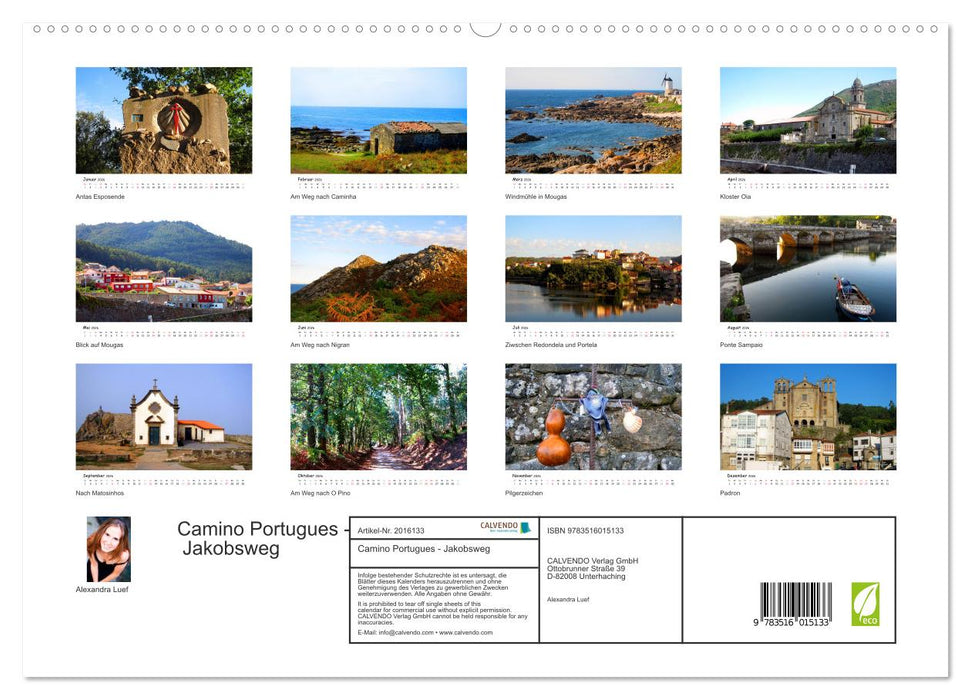 Camino Portugues - Jakobsweg (CALVENDO Premium Wandkalender 2026)