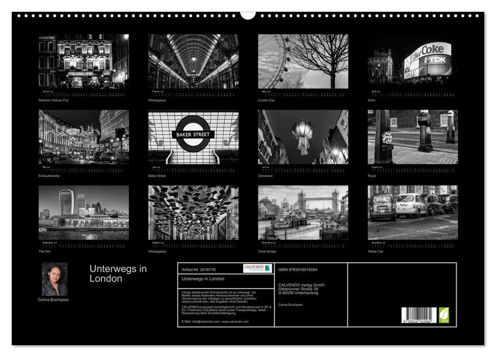 Unterwegs in London (CALVENDO Wandkalender 2026)