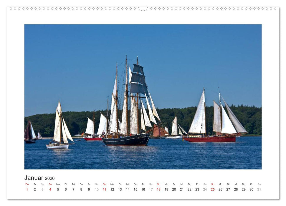 Historische Segelschiffe auf der Ostsee (CALVENDO Premium Wandkalender 2026)