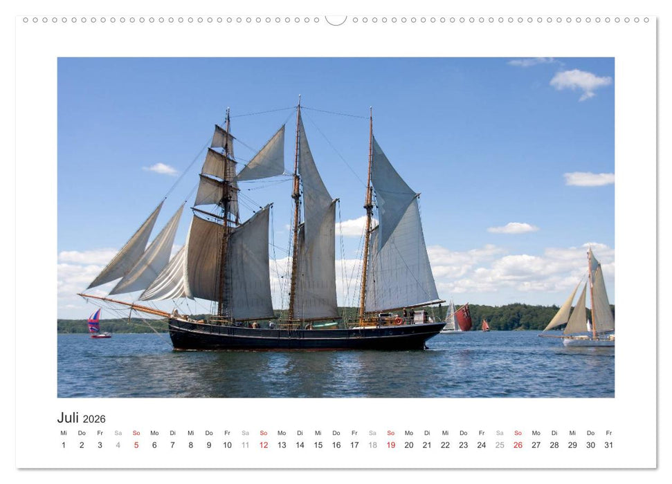 Historische Segelschiffe auf der Ostsee (CALVENDO Premium Wandkalender 2026)