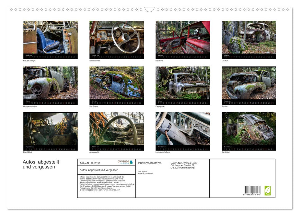 Autos, abgestellt und vergessen (CALVENDO Wandkalender 2026)