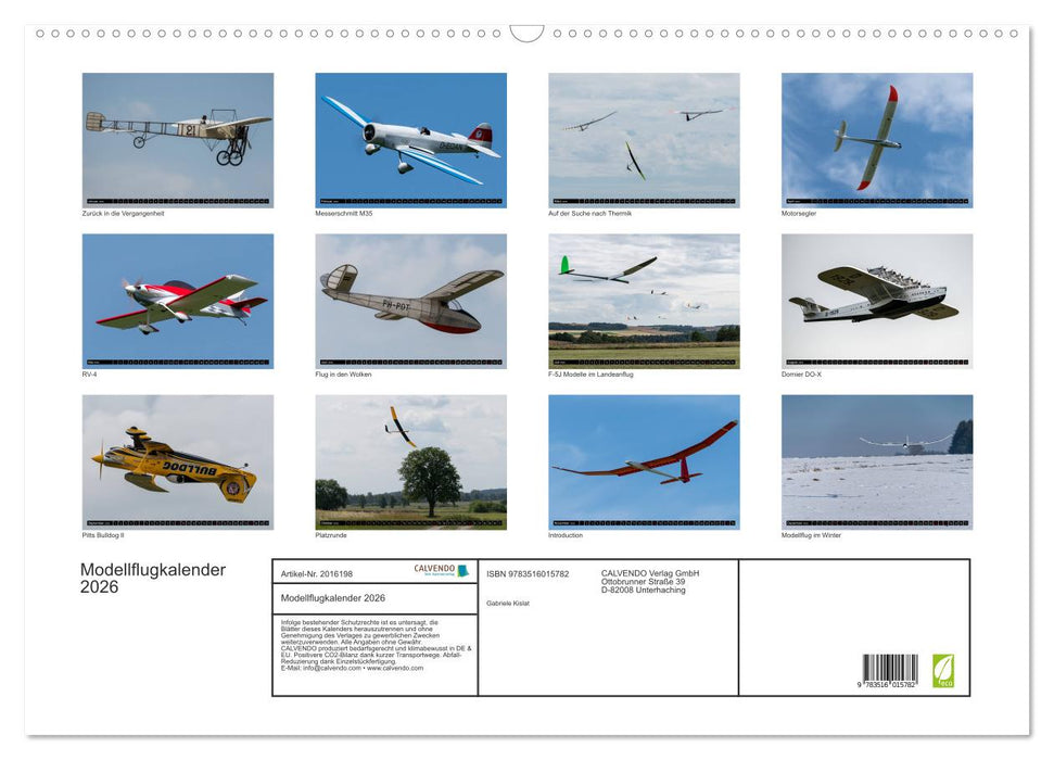 Modellflugkalender 2026 (CALVENDO Wandkalender 2026)