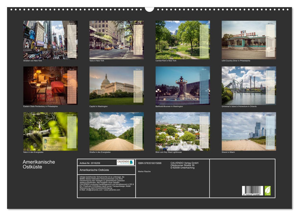 Amerikanische Ostküste (CALVENDO Wandkalender 2026)
