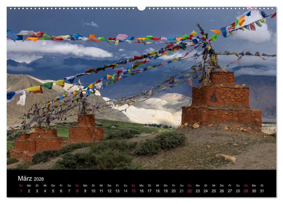Buddhistische Chörten im Himalaya (CALVENDO Wandkalender 2026)