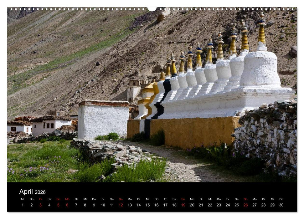 Buddhistische Chörten im Himalaya (CALVENDO Wandkalender 2026)