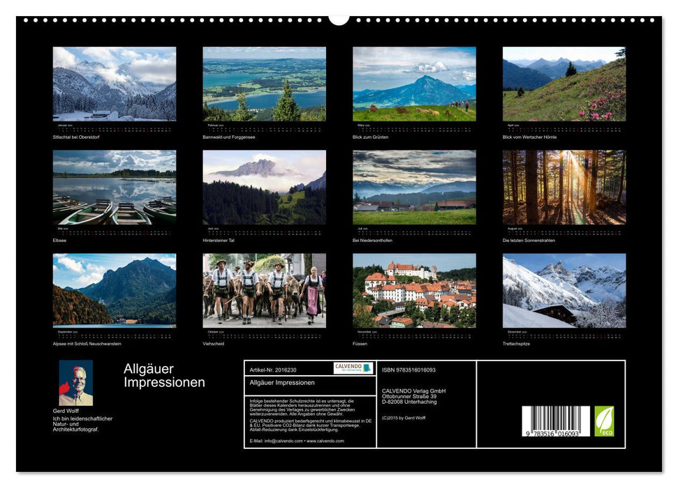 Allgäuer Impressionen (CALVENDO Premium Wandkalender 2026)