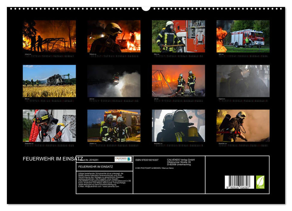 FEUERWEHR IM EINSATZ (CALVENDO Premium Wandkalender 2026)