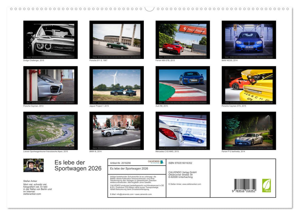 Es lebe der Sportwagen 2026 (CALVENDO Premium Wandkalender 2026)
