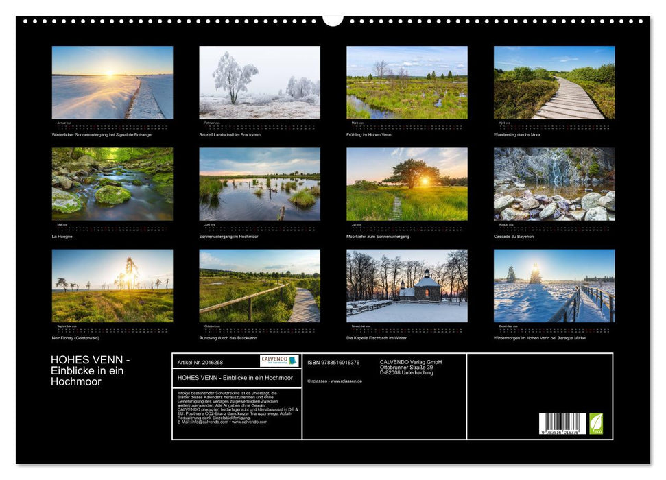 HOHES VENN - Einblicke in ein Hochmoor (CALVENDO Wandkalender 2026)