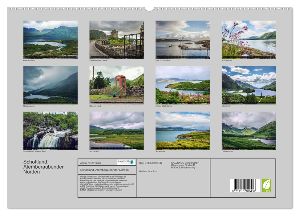 Schottland, Atemberaubender Norden (CALVENDO Premium Wandkalender 2026)