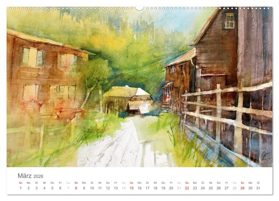 Faszination Aquarell - Eckard Funck (CALVENDO Premium Wandkalender 2026)